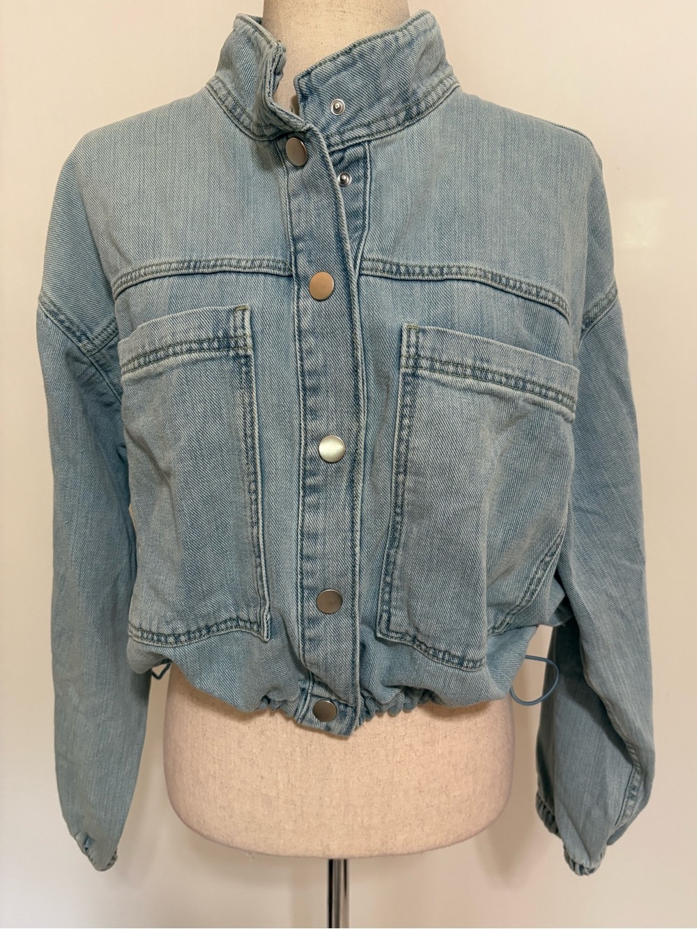 Zara 80’s / 90’s Style Oversized Boxy Women’s Denim Utility Jacket Size Large